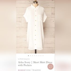 Ivory Short Shirt Dress